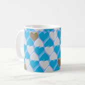 青、白のバイエルン様式。 コーヒーマグカップ (正面左)