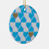 青、白のバイエルン様式。 セラミックオーナメント (右)