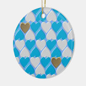 青、白のバイエルン様式。 セラミックオーナメント (左)