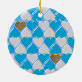 青、白のバイエルン様式。 セラミックオーナメント (裏面)