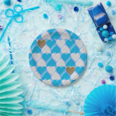 青、白のバイエルン様式。 ペーパープレート (パーティー)