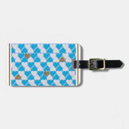 青、白のバイエルン様式。 ラゲッジタグ