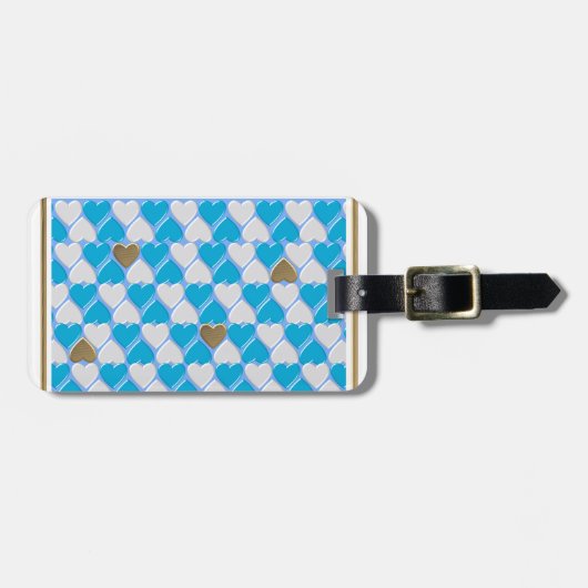 青、白のバイエルン様式。 ラゲッジタグ (正面横)