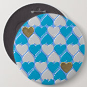 青、白のバイエルン様式。 缶バッジ (正面&裏面)