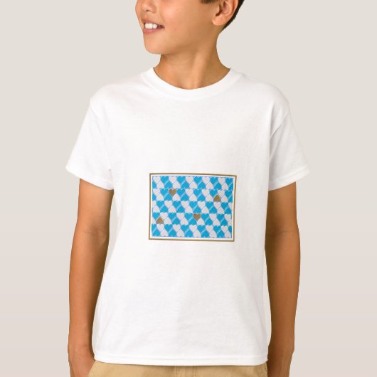 青、白のバイエルン様式。 Tシャツ (正面)