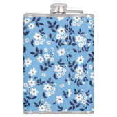 青、白の花：ヴィンテージ フラスク (裏面)