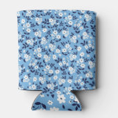 青、白の花：ヴィンテージ 缶クーラー (裏面)