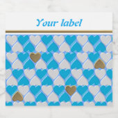 青,白バイエルンのパタパーソナライズされたーン スパークリングワインラベル (シングルラベル)