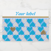 青,白バイエルンのパタパーソナライズされたーン スパークリングワインラベル (シングルラベル)