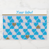 青，白バイエルンのパタパーソナライズされたーン リキュールボトルラベル (シングルラベル)