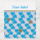 青，白バイエルンのパタパーソナライズされたーン ワインラベル (シングルラベル)