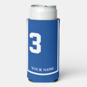 青(白馬付き) 3サドルクロスカスタム スリム缶クーラー (Seltzer裏面)