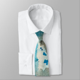 青（白）と黒（黒） グランジ ネクタイ