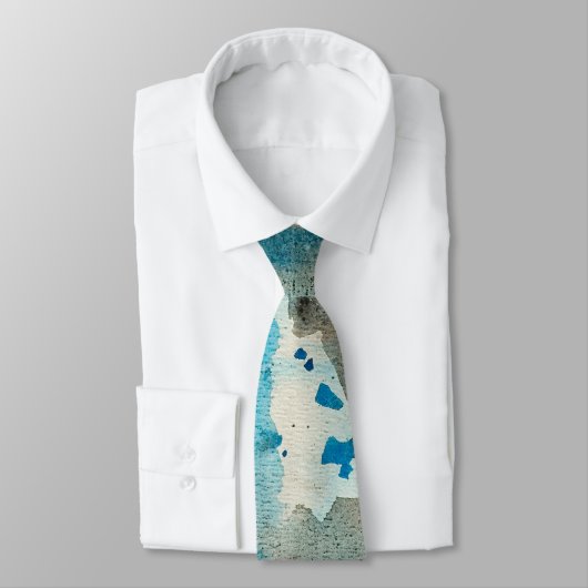 青（白）と黒（黒） グランジ ネクタイ (タイ)