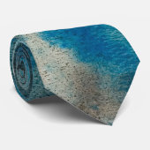 青（白）と黒（黒） グランジ ネクタイ (ロール)