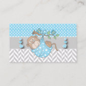 青、白、グレーのモンキーブックリクエスト エンクロージャーカード (正面)