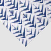 青（白）扇花アールデコ模様 薄葉紙 (詳細)