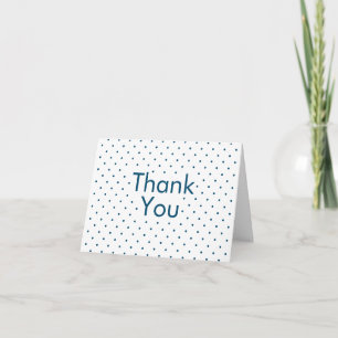 青(白)水玉模様 サンキューカード