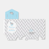 青、白、灰色のゾウ フェイバーボックス (折り畳みなし)