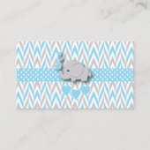 青 白 灰 ゾウ  本 依頼 エンクロージャーカード (正面)