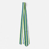 青（白）緑(縦ストライプ) ネクタイ (裏面)