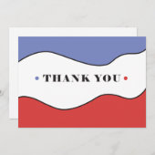 青、白、赤 – サンキューカード (正面/裏面)