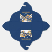 青、白、金ゴールドのチアリーダー フェイバーボックス (見開き)