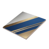 青、白、金色のセラミックタイル タイル (側面)