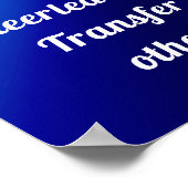 青、白、黒のカスタムチアリーティングポスター ポスター (角)