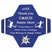 青、白、黒のサッカーパーソナライズされたコーチの贈り物 サッカーボール (フラット)