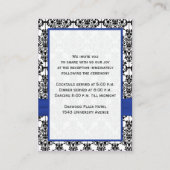 青、白、黒のダマスクのエンクロージャカード エンクロージャーカード (裏面)