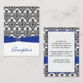 青、白、黒のダマスクのエンクロージャカード エンクロージャーカード (正面/裏面)