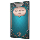 青(紋章の)フラ・ダ・リ(ブロンズビクトリアントリム) クリップボード (左)