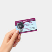 青/紫のサービスドッグIDカードバッジ バッジ (手持ち)