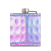 青/紫のテクスチャ付きフラスコ(ハートとダイヤモンド) フラスク (裏面)