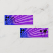 青/紫の熱帯プロファイルカード スキニー名刺 (正面/裏面)