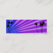 青/紫の熱帯プロファイルカード スキニー名刺 (裏面)