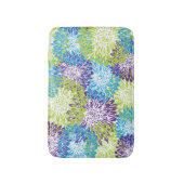 青、紫色およびライムグリーンのミイラ バスマット (正面縦)