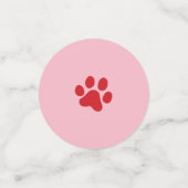 青、紫色および赤い足のプリント コンフェッティ (スモール正面)