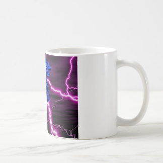 青/紫色のドラゴン コーヒーマグカップ