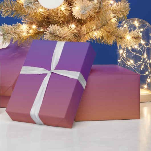 青、紫、オレンジのグラデーションのラッピング紙 ラッピングペーパー (クリスマス)