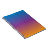 青、紫、オレンジのグラデーション写真ノートブック ノートブック (右側)