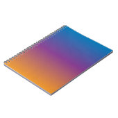 青、紫、オレンジのグラデーション写真ノートブック ノートブック (左側)