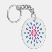 青、紫、ピンクの涙 キーホルダー (正面左)