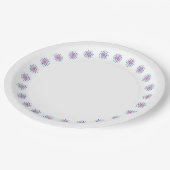 青、紫、ピンクの涙 ペーパープレート (アングル)