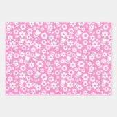 青、紫、ピンクの混合春の花 ラッピングペーパーシート (正面)