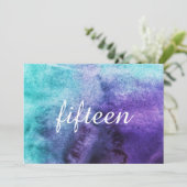 青(紫)水彩 – 表番号 招待状 (スタンド正面)