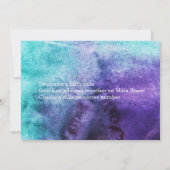 青(紫)水彩 – 表番号 招待状 (裏面)