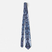 青/紫/白のネックタイ ネクタイ (裏面)