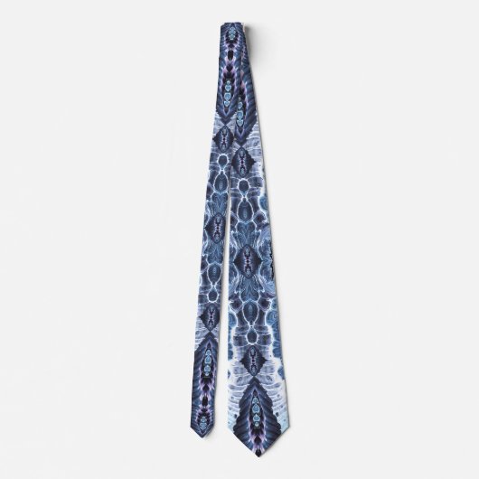 青/紫/白のネックタイ ネクタイ (裏面)